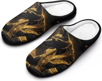 Generic God Ancient Egyptian Pyramids Men Slippers Funny House Shoes Cotton Slipper for Indoor Outdoor