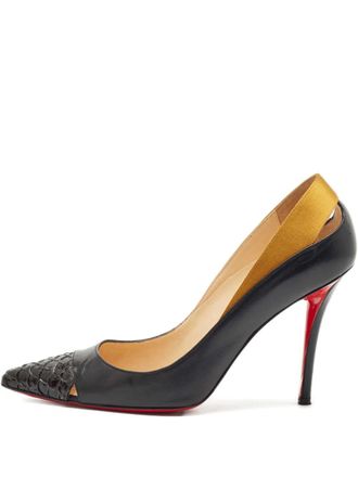 Christian Louboutin 105mm leather pointed-toe heeled pumps - Black