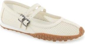 Kenneth Cole Reaction Violeta Mary Jane Flat in Cream Mesh at Nordstrom Rack, Size 8.5
