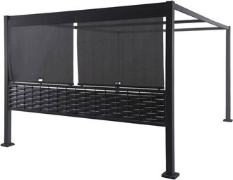 Hesperide Hesperide - Kit De Toldos Para Cenador Zalya Grafito 3m - 2 Toldos + 2 Semipaneles Decorativos - Hesp&eacute;ride