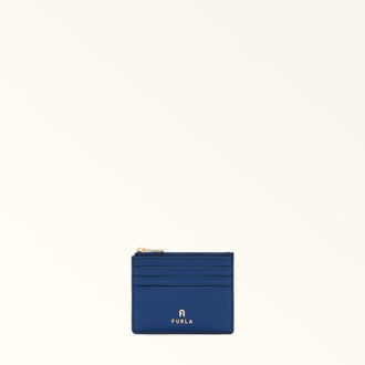 Furla Camelia Porta Carte Di Credito S Indigo Blu Pelle Stampata Donna