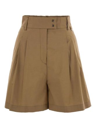 Herno Shorts met knoopsluiting - Bruin
