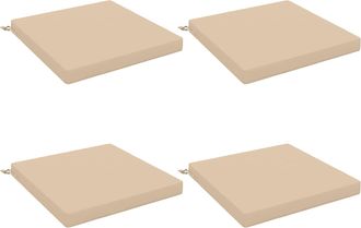 vidaXL Cojines De Asiento De 4 Piezas Soest 4 Uds. 100% Poli&eacute;ster Vidaxl