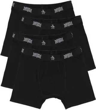 Original Penguin Assorted 4-Pack Boxer Briefs in Black at Nordstrom Rack, Size X-Large