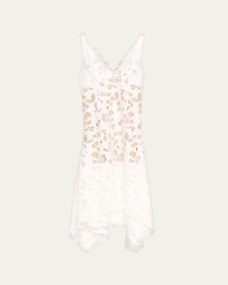 Monse Eyelet Lace Double Strap Midi Dress