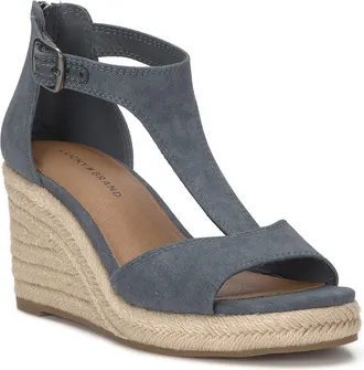 Lucky Brand Cyleste Platform Wedge Espadrille in Navy at Nordstrom, Size 6.5