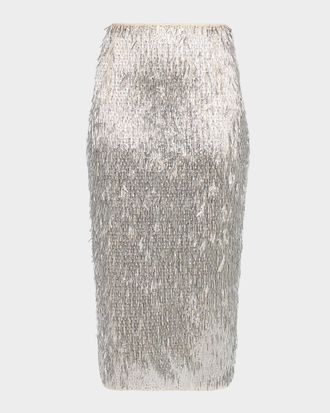 Aknvas Tao Embellished Pencil Skirt