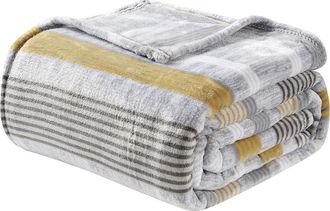 Luxury Home Stripe Fleece Throw Blanket in Brea at Nordstrom Rack, Size Queen