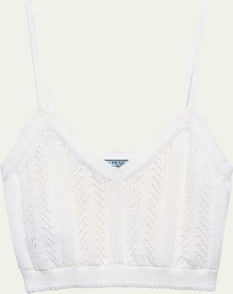 Prada Crop Cotton Tank Top