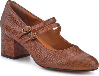 Jones Bootmaker Womens Xanthi Heeled Mary Janes - Brown Leather - Size UK 5
