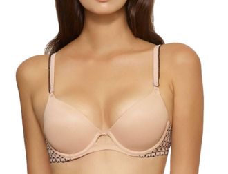 Felina Bissette Demi Contour Bra In Nude/black