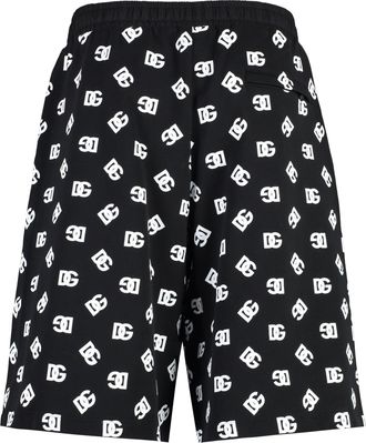 Dolce & Gabbana Mens Cotton Bermuda Shorts Black Elastane