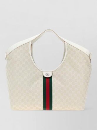 Gucci gg fabric large giglio shopping tote