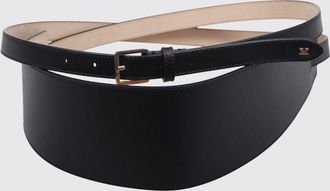 Max Mara Cintura in pregiata pelle di vitello liscia con fibbia metallica