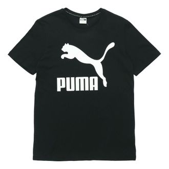 Puma Classics Logo Sports Short Sleeve TEE Black 579405-01