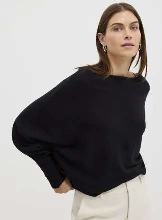 Contemporaine Womens Cinched waist oversized sweater Exclusive collection from Italy