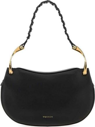 Alexander McQueen Wishbone Shoulder Bag Black