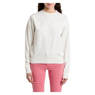 Pinko Mindelo Sweatshirt - Dames - Sweatshirts - Wit - S - Katoen - Hoodies & sweatvesten