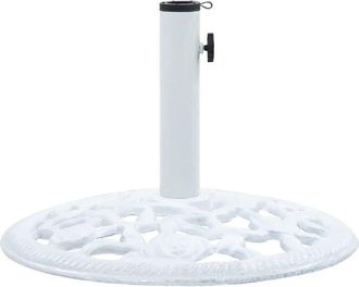 vidaXL Base De Sombrilla De Hierro Fundido Blanco 12 Kg 48 Cm Vidaxl