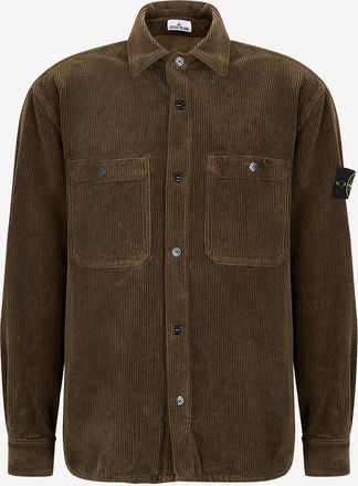Stone Island &Uuml;berhemd aus Cordsamt 1200012 Organic Cotton Corduroy 800
