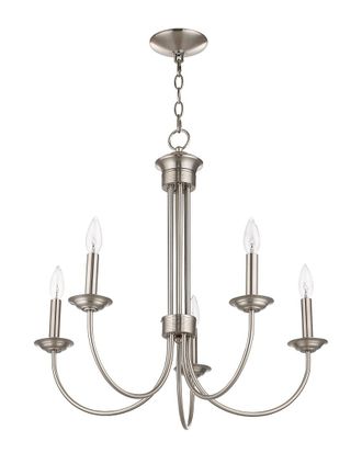 Livex Lighting Livex Estate 5 Light BN Chandelier
