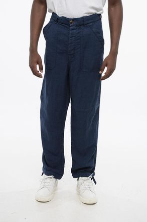 Brunello Cucinelli Pantaloni 4 Tasche in Lino con Coulisse alla Caviglia Brunello Cucinelli