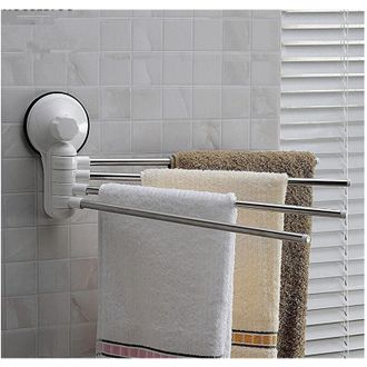 Trade Shop Trade Shop - Toallero De Pared De 4 Brazos Con Ventosa Para Ba&ntilde;o