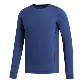 adidas Mens adidas Ask2 Prm Tee Ls Training Sports Slim Fit Round Neck Long Sleeves Indigo T-Shirt FL4346