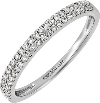 Bony Levy Diamond Stacking Ring in 18K White Gold at Nordstrom Rack, Size 6.5