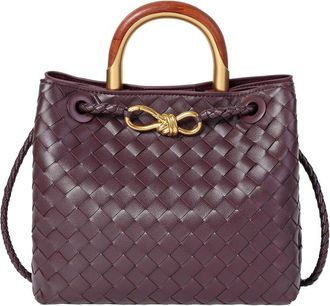 Tiffany & Fred Handwoven Mini Leather Tote