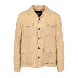 Herno Field Jacket - Heren - Zomerjassen - Beige - 3XL - Linnen - Jassen