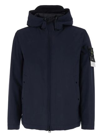 Stone Island Jack met capuchon en zak - Blauw