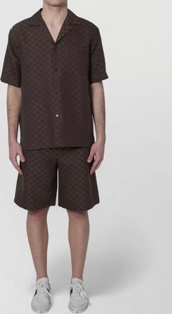 Gucci gg fabric bowling shirt cuban collar