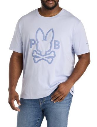 Psycho Bunny Big & Tall Chris Graphic Tee in Zen Blue at Nordstrom, Size 2X Big
