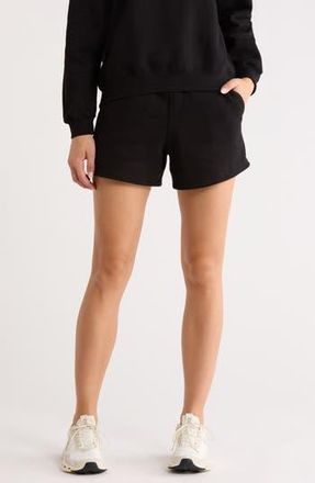 90 Degree by Reflex Varsity Vault Fleece Shorts in Black at Nordstrom Rack, Size X-Small