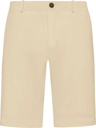 Roberto Ricci Design Pastel Oranje Chino Shorts Slim Fit - Heren - Korte Broeken - Beige - M - Korte Broeken