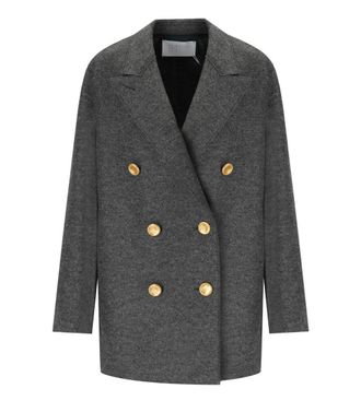 Harris Wharf London Anthracite Grey Double-Breasted Caban