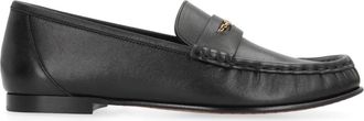 Chlo&eacute; Leren Loafers met Ronde Neus - Dames - Loafers - Zwart - 36 EU - Leer - Schoenen