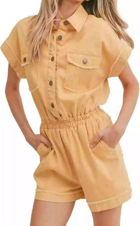 Sadie & Sage Shooting Star Romper In Mango