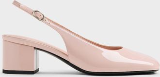 Charles & Keith Danni Patent Slingback Pumps