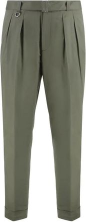 Paolo Pecora Tailored Broeken - Heren - Nette broeken - Groen - L - Katoen - Broeken