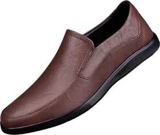 Generic Leather Shoes Mens, Slip On Casual Footwear Lightweight Formal Business Footwear Extra Wide Comfy Suit Shoe Anti-Slip Outdoor Walking Shoes Lightweigh