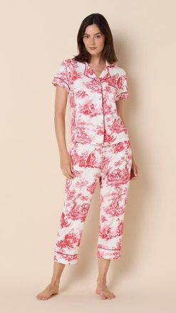 The Cats Pajamas Pima Knit Capri Set in Idle Hours at Nordstrom, Size X-Small