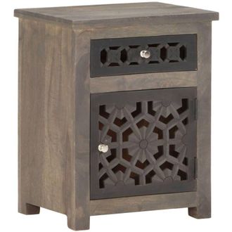 vidaXL Cabeceira Table 40x30x50 Cm Madera De Manguera Masiva