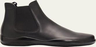 Prada Mens Toblach Leather Chelsea Boots