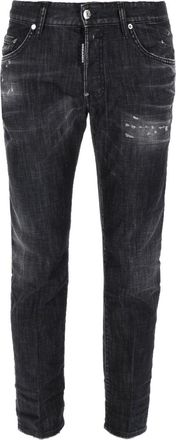 Dsquared2 Slim Fit Distressed Black Jeans