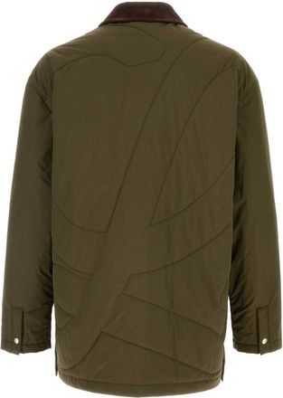 Loewe Mens Overshirt Jacket Green Polyester