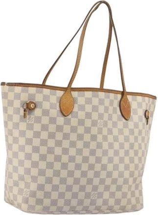 Louis Vuitton Tweedehands Canvas Louis Vuitton tassen - Dames - Vintage Shopper - Wit - ONE Size - Vintage
