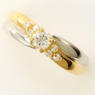 C&A Platinum Yellow Gold Yellow Gold (18K) Platinum 900 Band Ring (Pre-Owned)