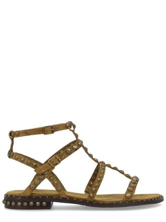 Ash Neutrals Precious Studded Cage Leather Sandals
